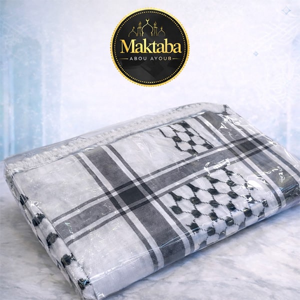 Keffieh noir et blanc - Ghutra polyvalente