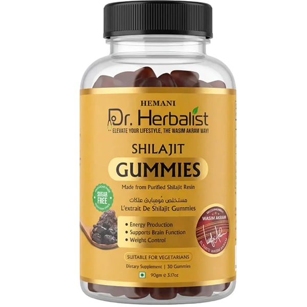 Shilajit Gummies 30 unités – Dr. Herbalist par Hemani (Sans sucre)