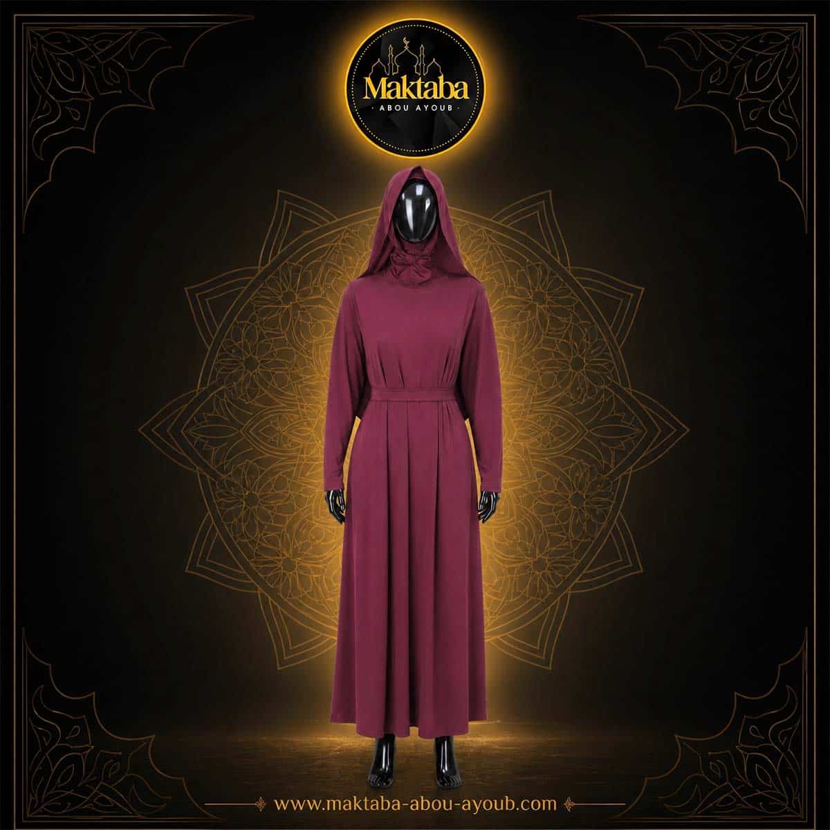 Burkini femme - 4 pièces (Taille unique) - Bordeaux