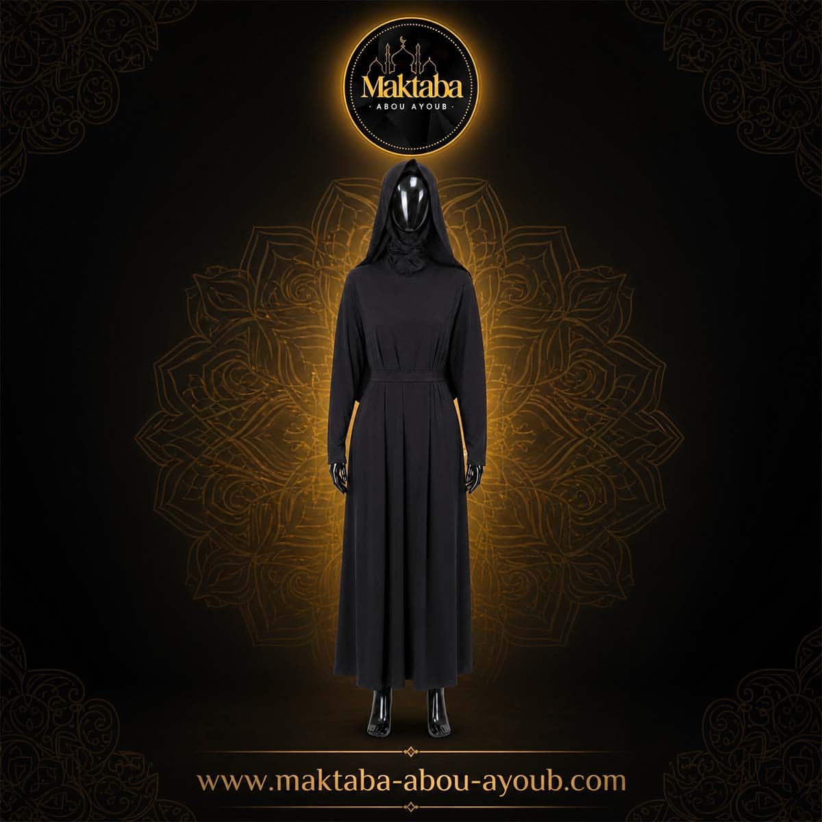 Burkini femme - 4 pièces (Taille unique) - Noir
