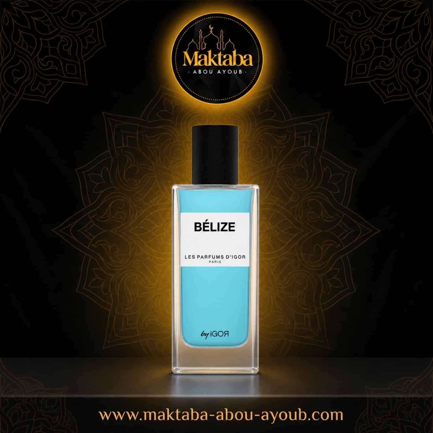 Flacon Bélize Les Parfums d'Igor - eau de parfum mixte marine 50 ml - Maktaba Abou Ayoub