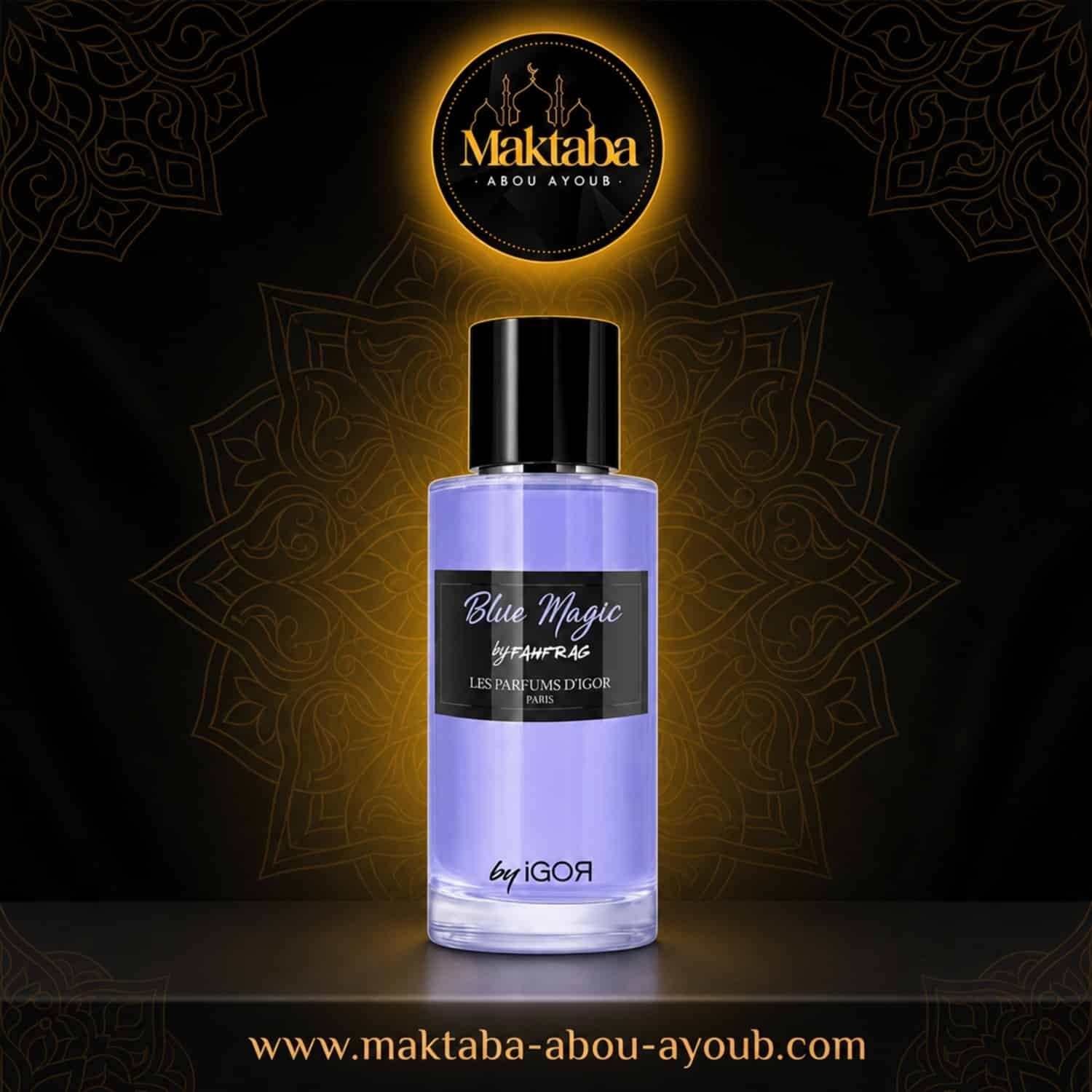 Flacon Blue Magic Les Parfums d'Igor, eau de parfum mixte 50 ml, Maktaba Abou Ayoub