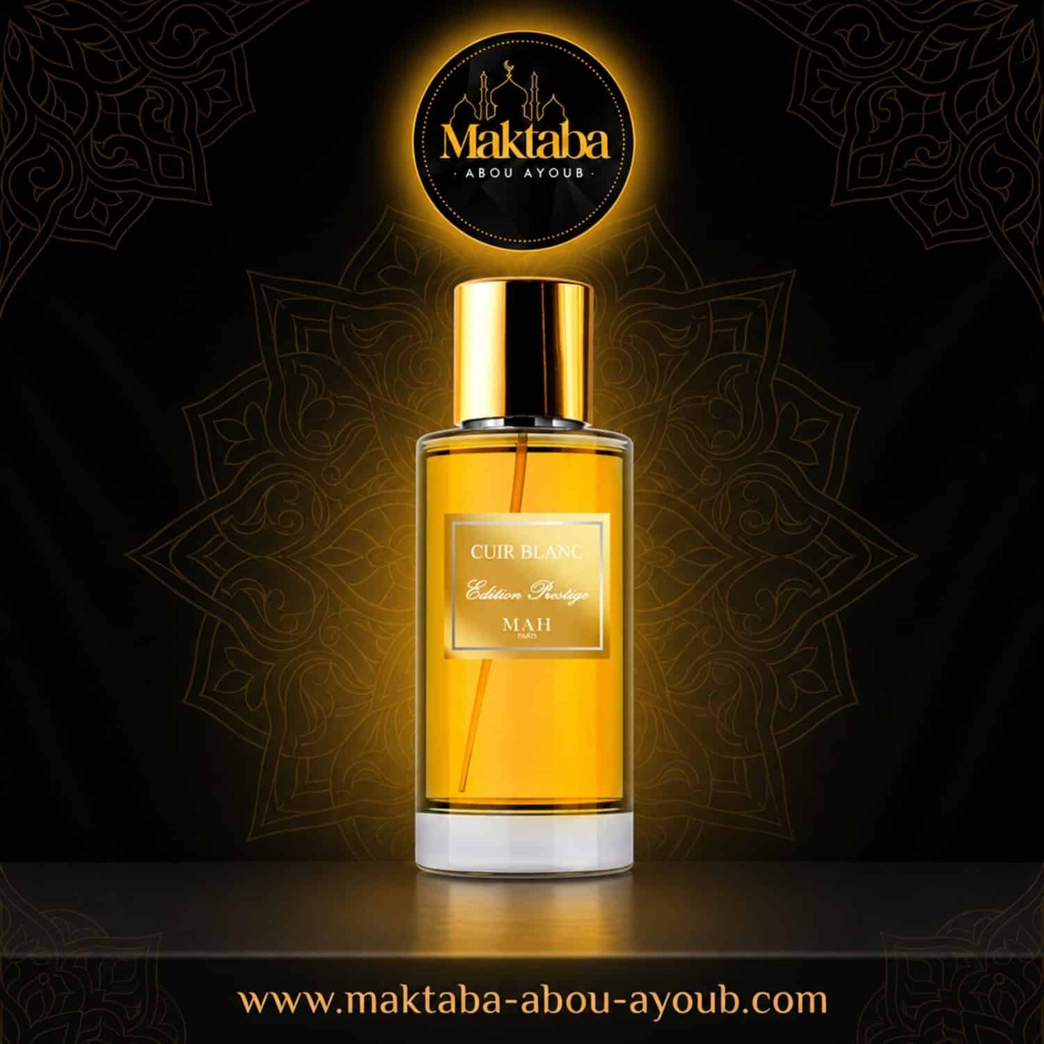 Flacon Cuir Blanc Edition Prestige M.A.H, eau de parfum 50 et 100 ml