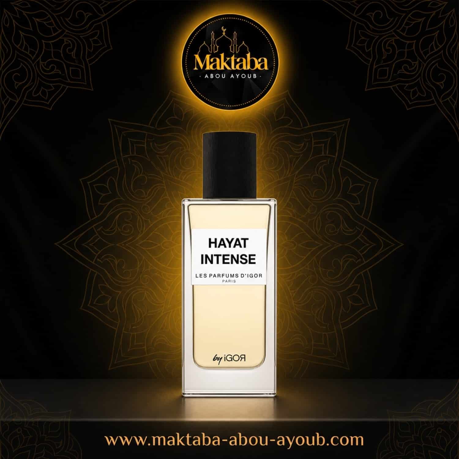 Flacon Hayat Intense Les Parfums d'Igor, eau de parfum femme 50 ml, Maktaba Abou Ayoub