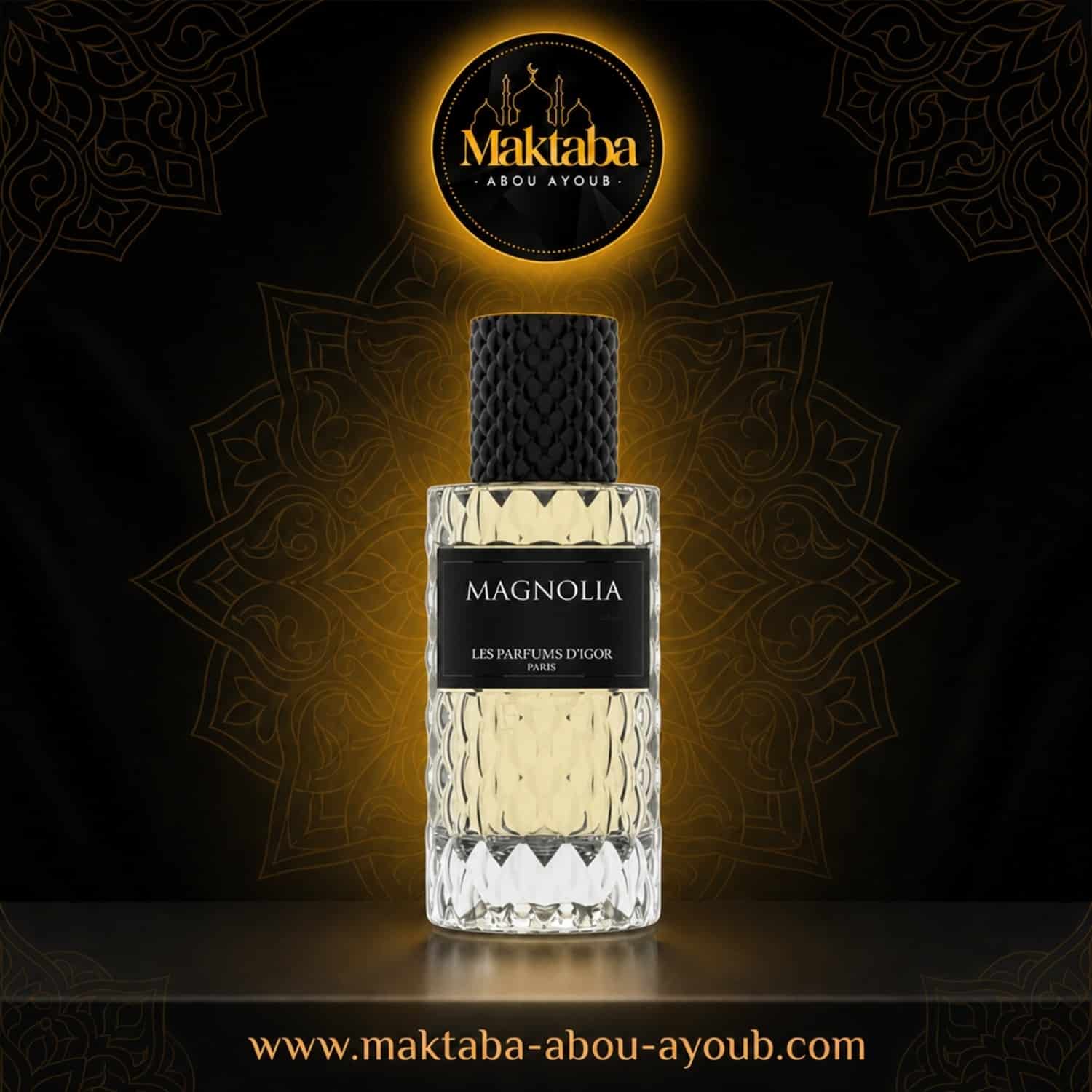 Flacon Magnolia Les Parfums d'Igor - eau de parfum mixte boisée au oud 50 ml - Maktaba Abou Ayoub