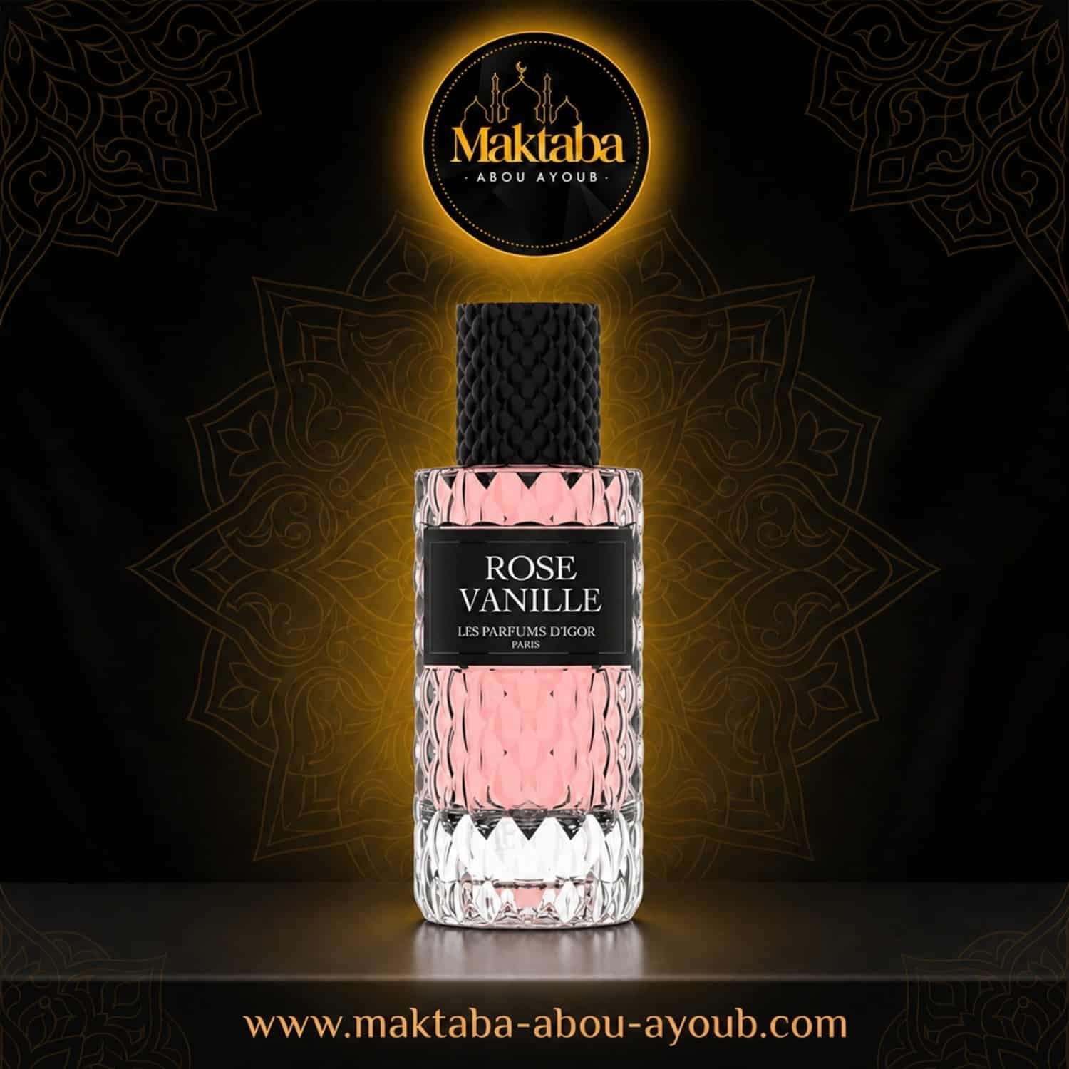 Flacon Rose Vanille Les Parfums d'Igor, eau de parfum mixte 50 ml, Maktaba Abou Ayoub
